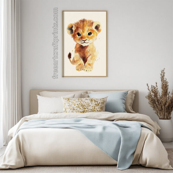 Printable Baby Lion Wall Art