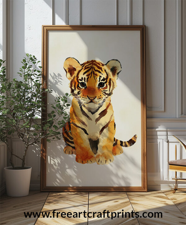 Baby Tiger Nursery Wall Art