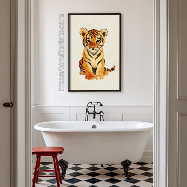 Baby Tiger Nursery Wall Art