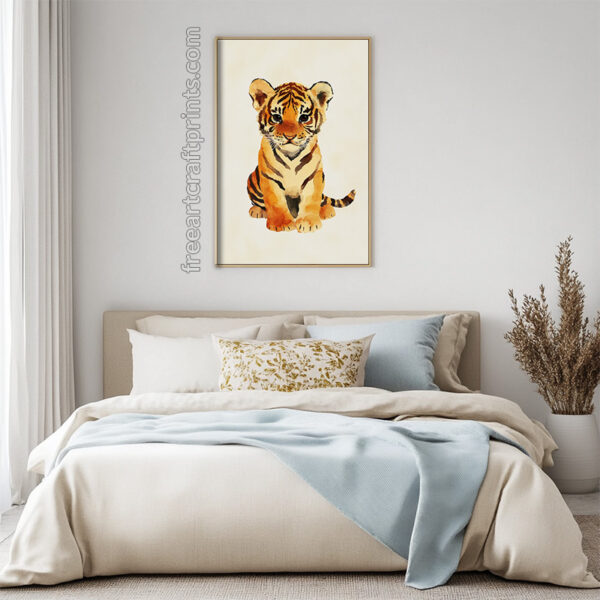 Baby Tiger Nursery Wall Art