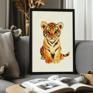 Baby Tiger Nursery Wall Art