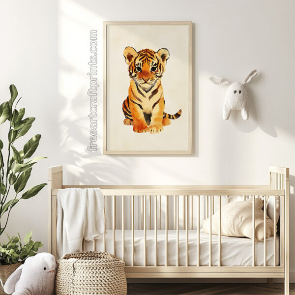 Baby Tiger Nursery Wall Art