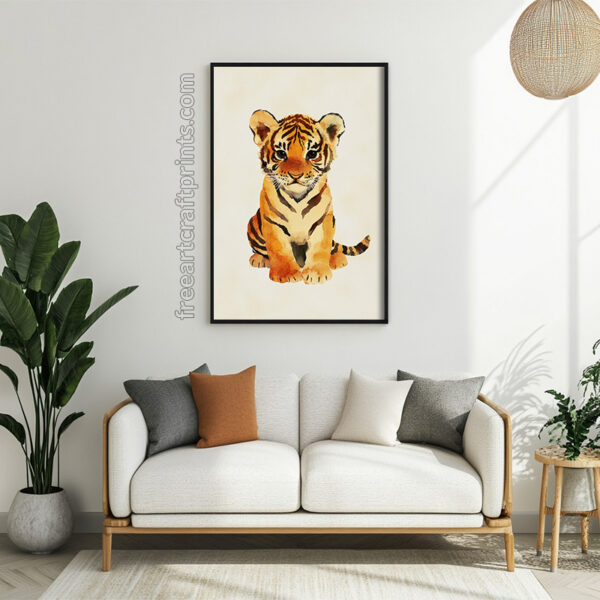 Baby Tiger Nursery Wall Art