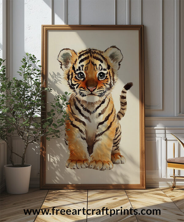 Baby Tiger Kids Wall Art