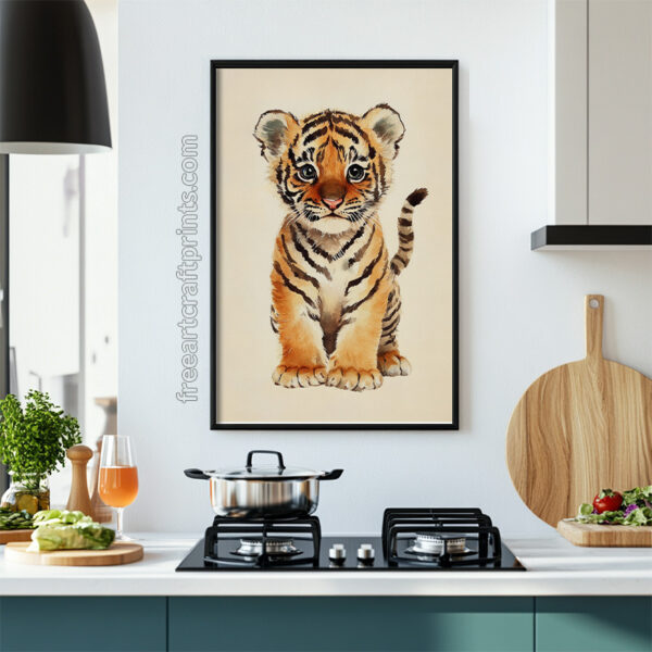 Baby Tiger Kids Wall Art