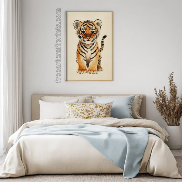 Baby Tiger Kids Wall Art