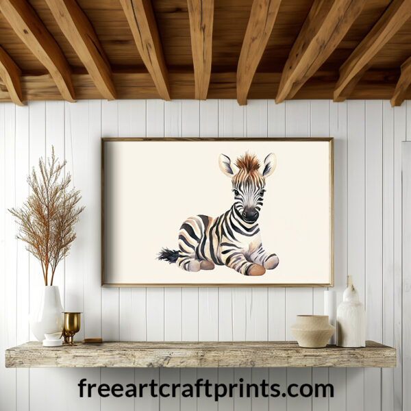 Zebra Foal Wall Art