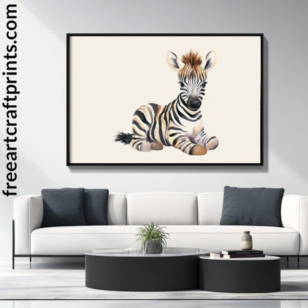 Zebra Foal Wall Art