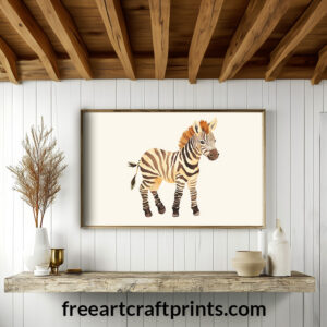 Zebra Nursery Wall Art