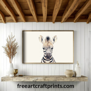 Zebra Kids Room Poster