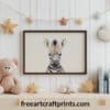 Zebra Kids Room Poster