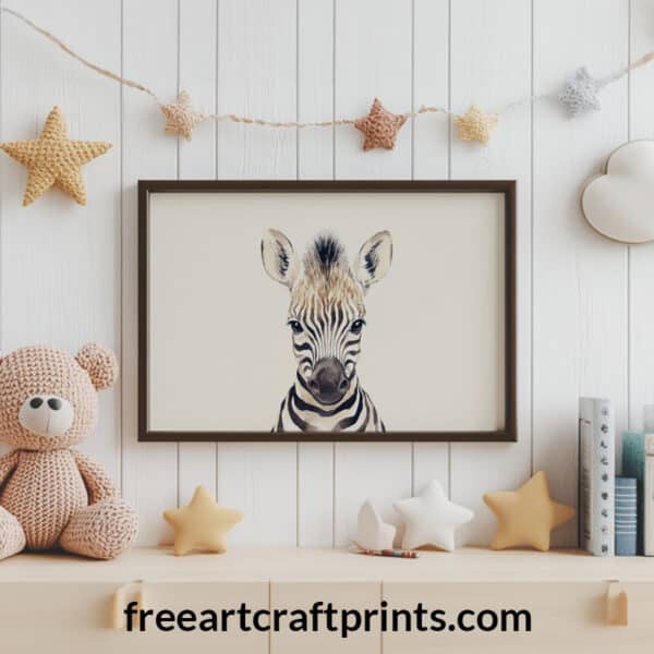 Zebra Kids Room Poster