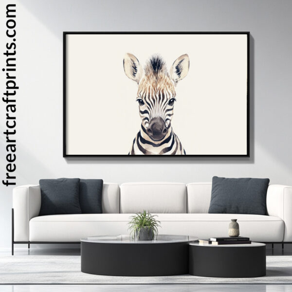 Zebra Kids Room Poster