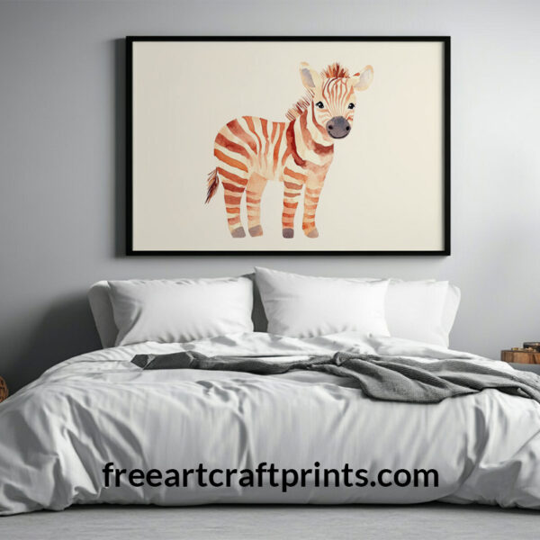 Zebra Kids Room Wall Art