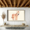 Zebra Kids Room Wall Art