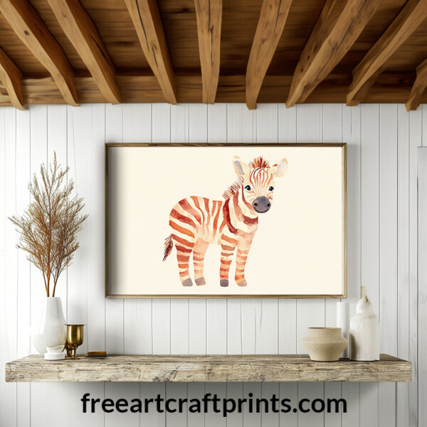 Zebra Kids Room Wall Art