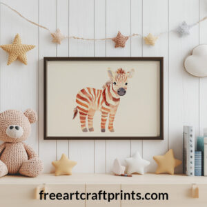 Zebra Nursery Wall Art