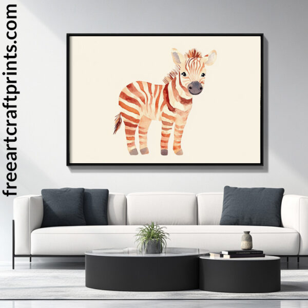 Zebra Kids Room Wall Art