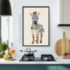 Baby Zebra Nursery Poster