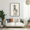 Baby Zebra Nursery Poster