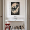 Creepy Bat Halloween Wall Art