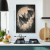 Creepy Bat Halloween Wall Art