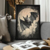 Creepy Bat Halloween Wall Art