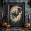 Creepy Bat Halloween Wall Art