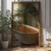 Funny Bathroom Art - Bathtub Full Of Beans