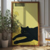 French Black Cat Poster