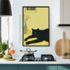 French Black Cat Poster