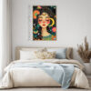 Free Boho Moon Goddess Colourful Printable Wall Art (portrait)