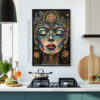 Free Cosmic Boho Goddess Vibrant Printable Wall Art (portrait)