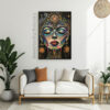 Free Cosmic Boho Goddess Vibrant Printable Wall Art (portrait)