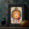 Free Vibrant Sun Goddess Boho Printable Wall Art (portrait)