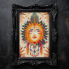 Free Vibrant Sun Goddess Boho Printable Wall Art (portrait)