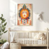 Free Vibrant Sun Goddess Boho Printable Wall Art (portrait)