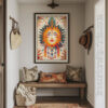 Free Vibrant Sun Goddess Boho Printable Wall Art (portrait)