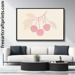 Boho Cherries Printable Poster