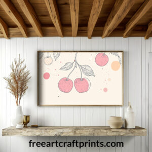 Boho Cherries Wall Art