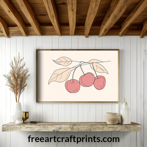 Boho Cherries Wall Art