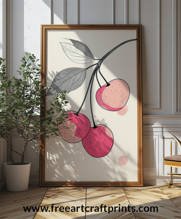 Boho Cherries Print