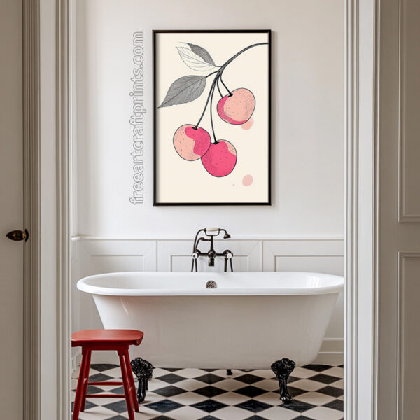 Boho Cherries Print