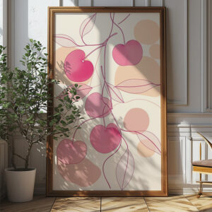 Boho Cherries Poster