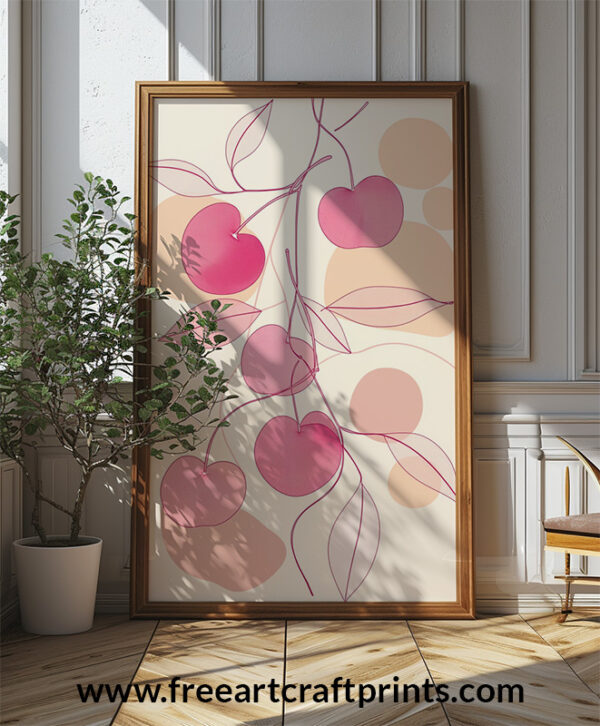 Boho Cherries Poster