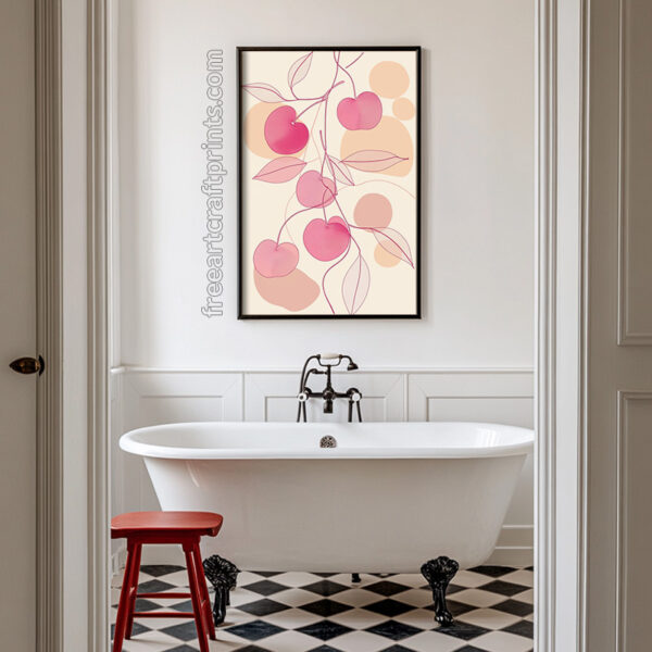 Boho Cherries Poster