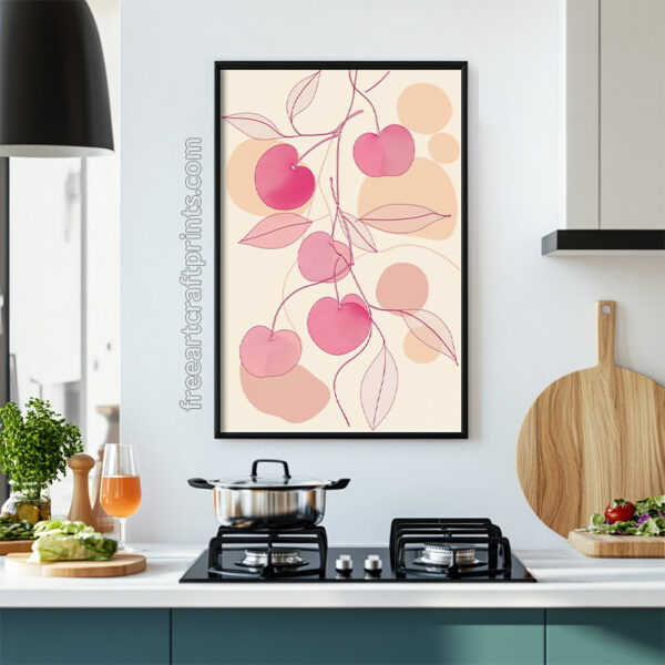 Boho Cherries Poster