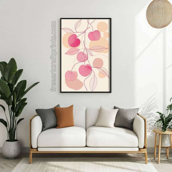 Boho Cherries Poster