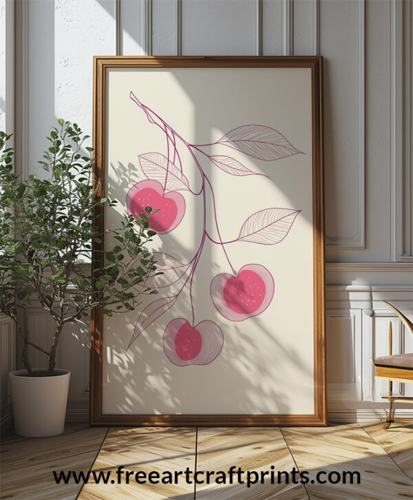 Boho Cherries Poster