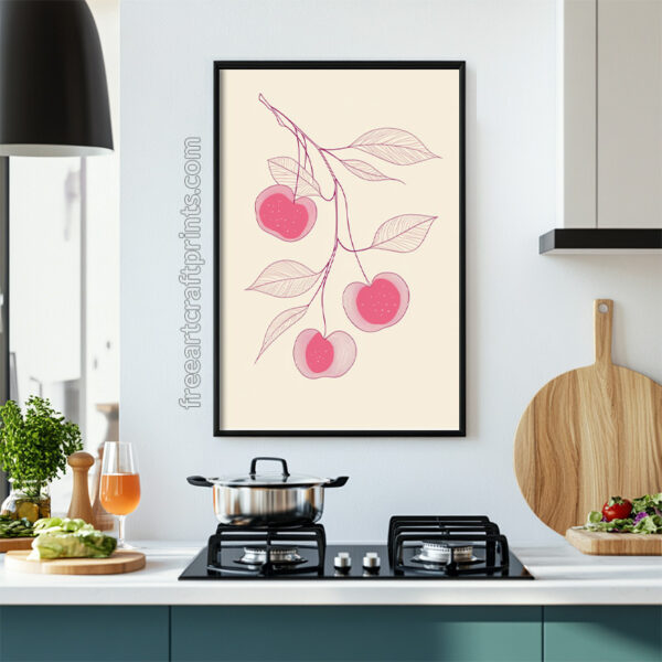 Boho Cherries Poster